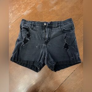 Hollister Charcoal High-Rise Denim Shorts